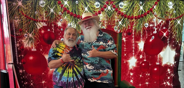 Summer Santa chilling out in Louisiana